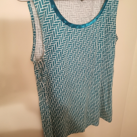 Banana Republic Blue Tank Loose Tunic Top M - Picture 6 of 10